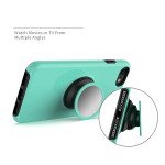 Wholesale iPhone 8 Plus / 7 Plus / 6S Plus / 6 Plus Glossy Pop Up Hybrid Case with Metal Plate (Mint Green)
